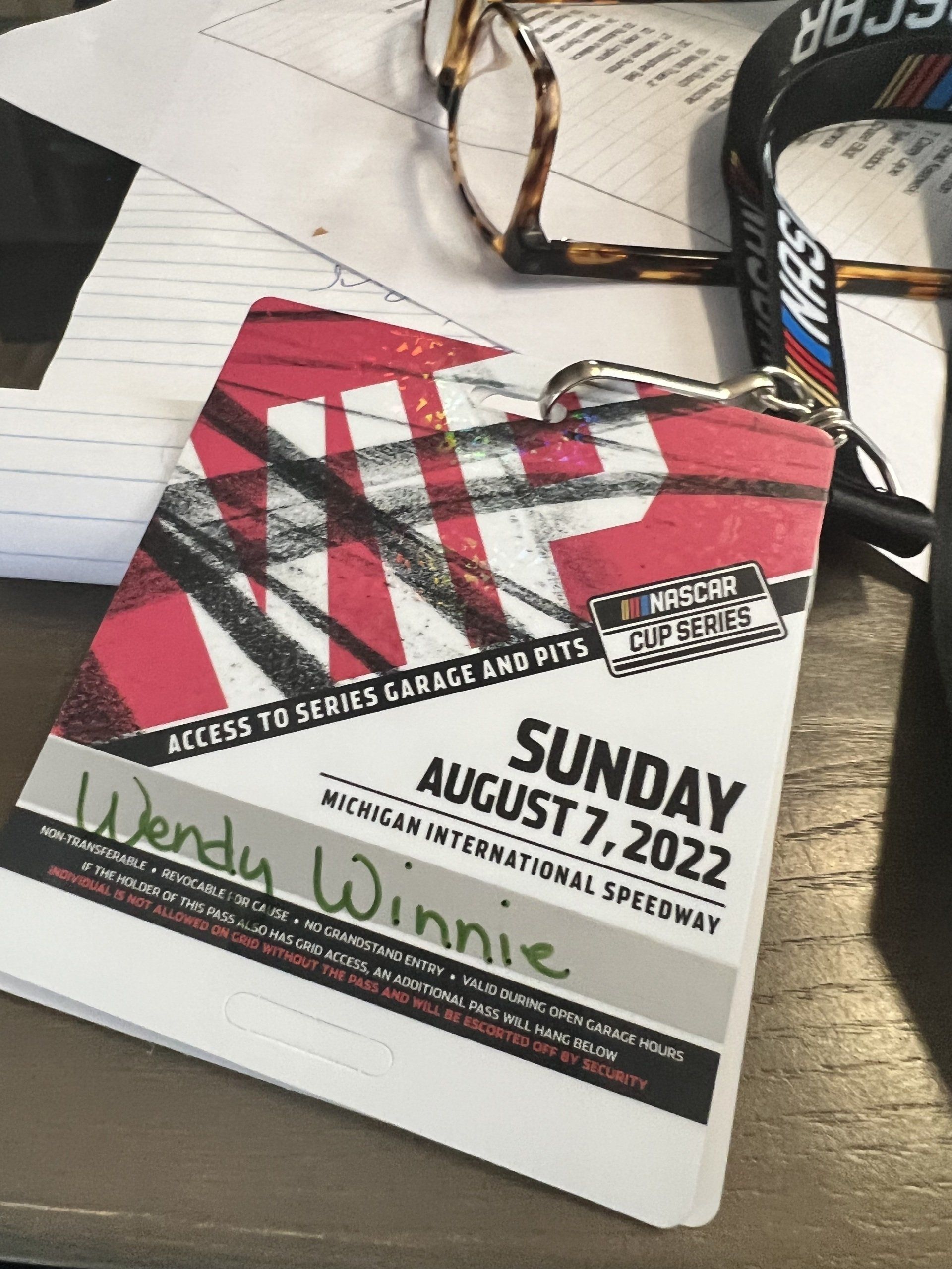 A sunday august 7 2022 michigan international speedway pass