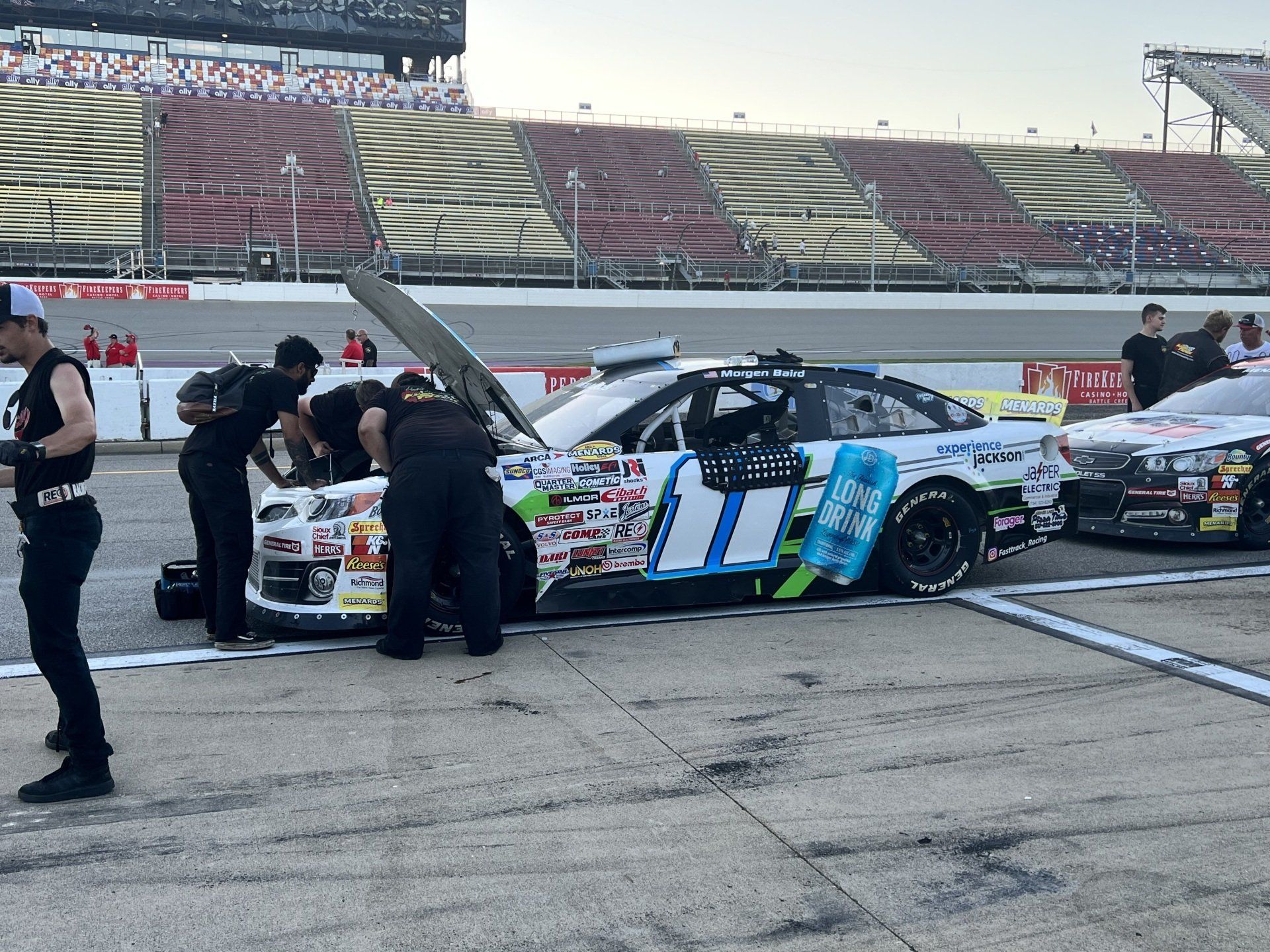 A race car with the number 17 on it