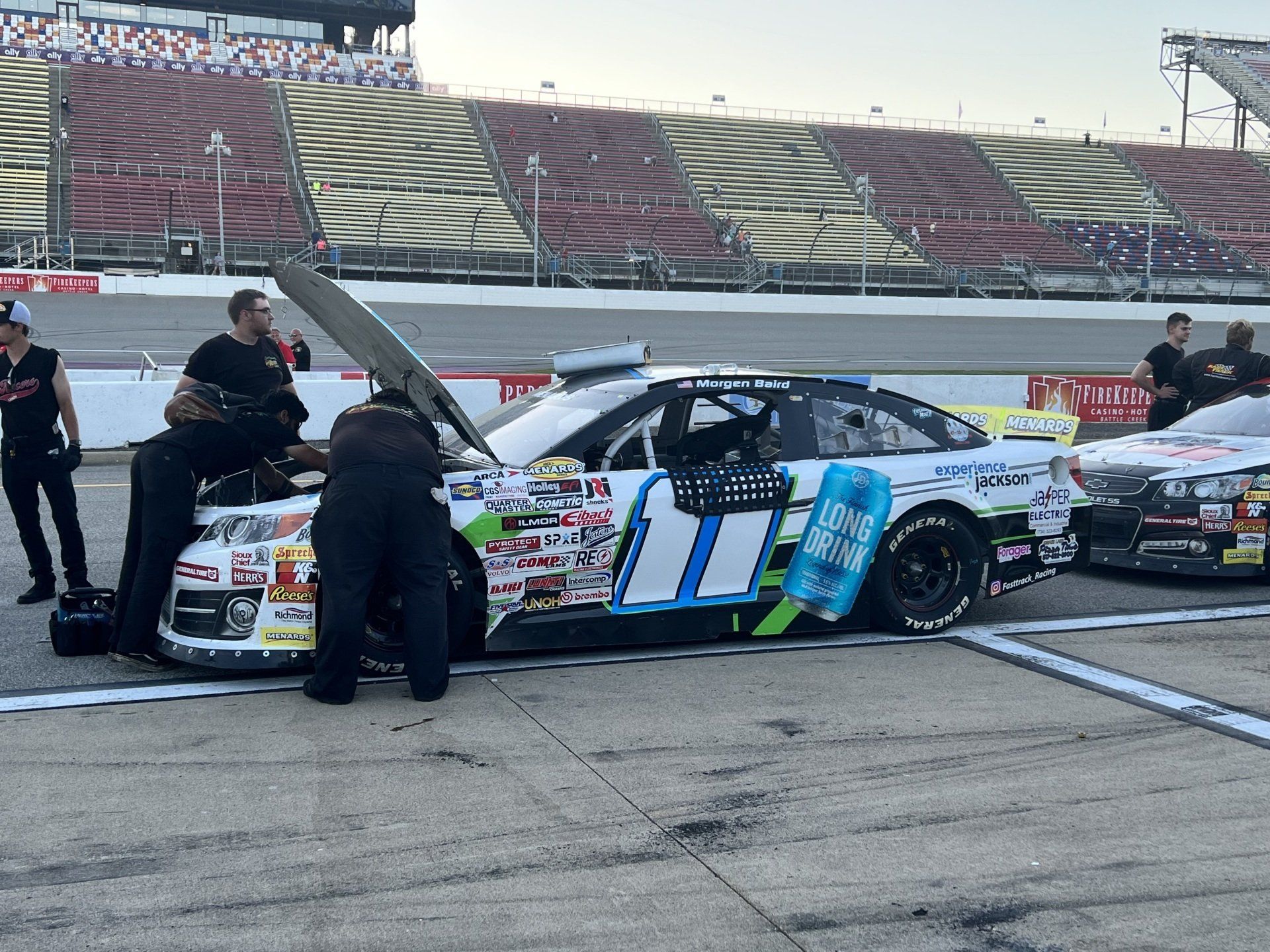 A race car with the number 11 on it