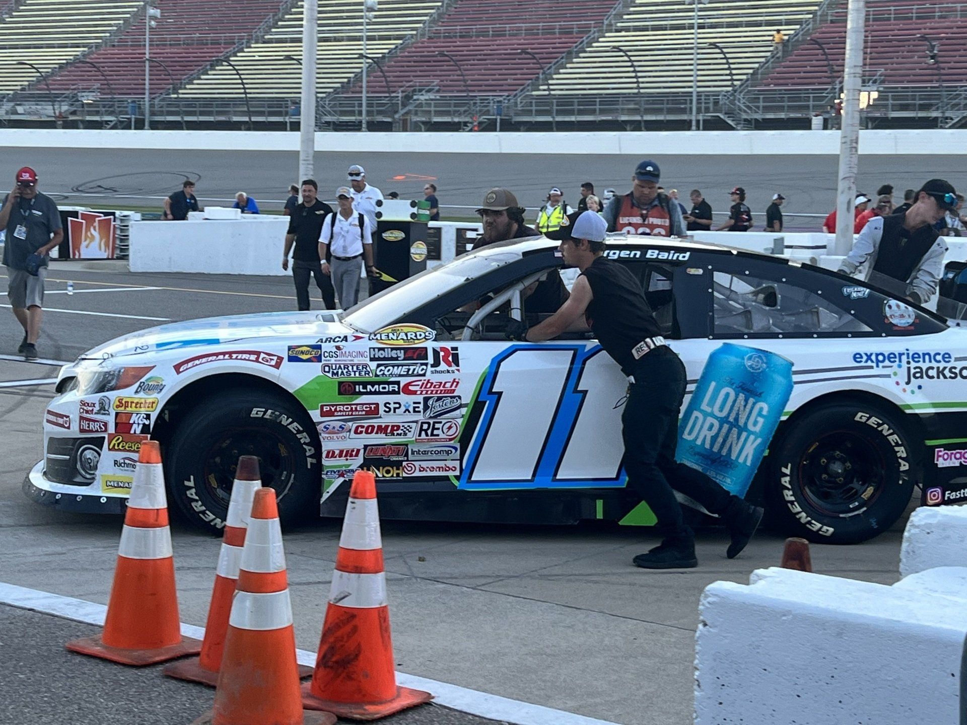 A race car with the number 11 on it