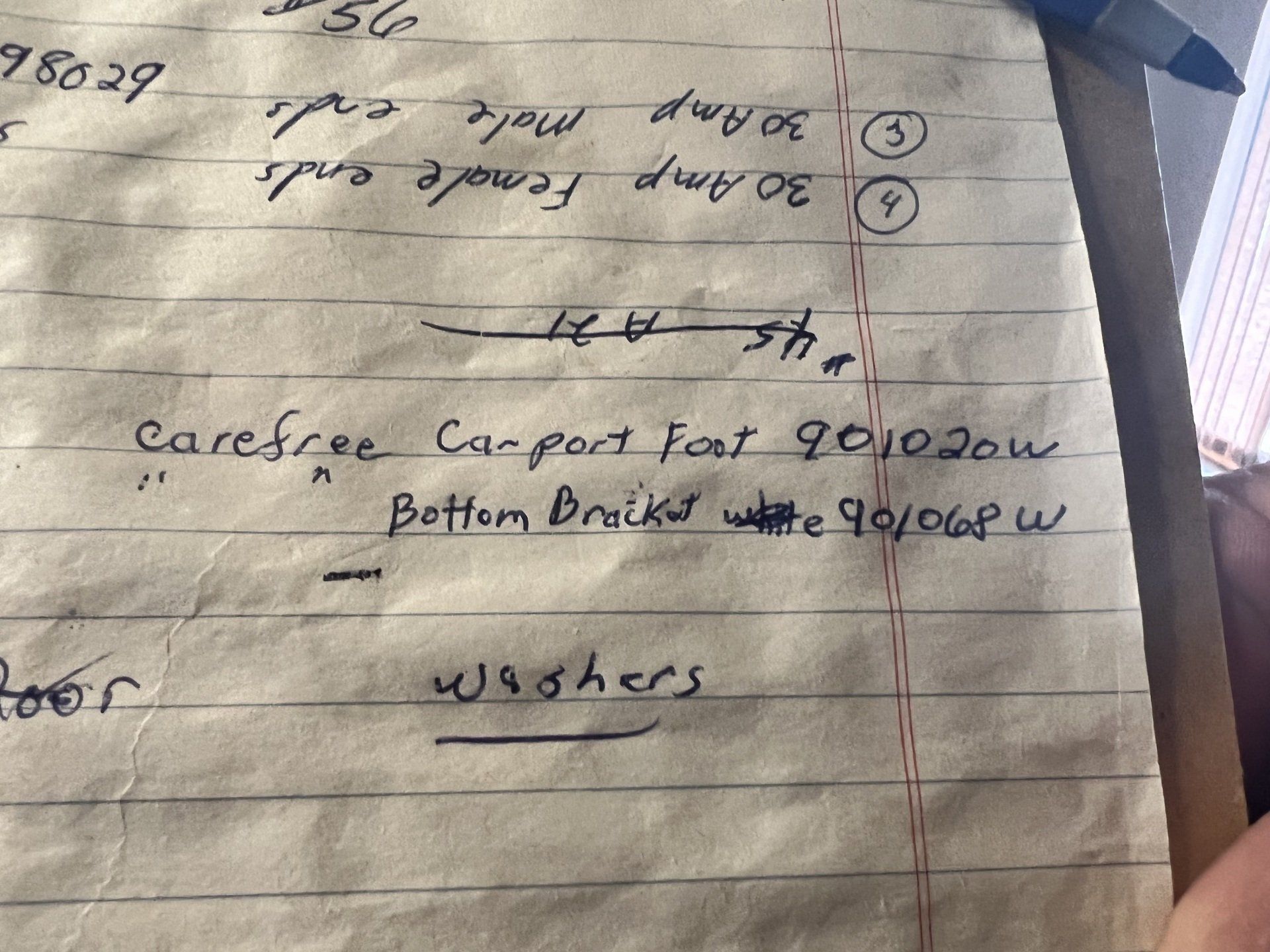 A piece of paper that says carefree on it