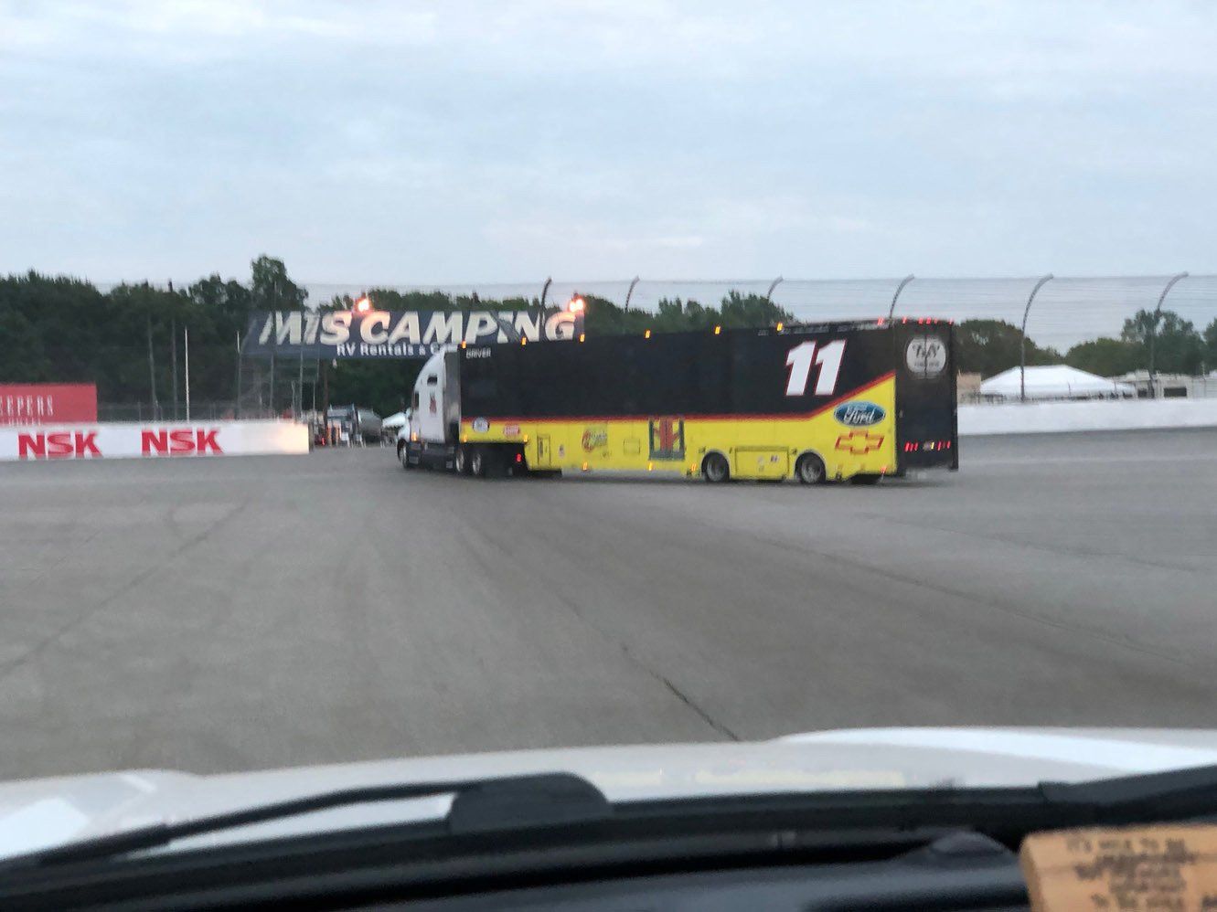 A truck that has the number 11 on it