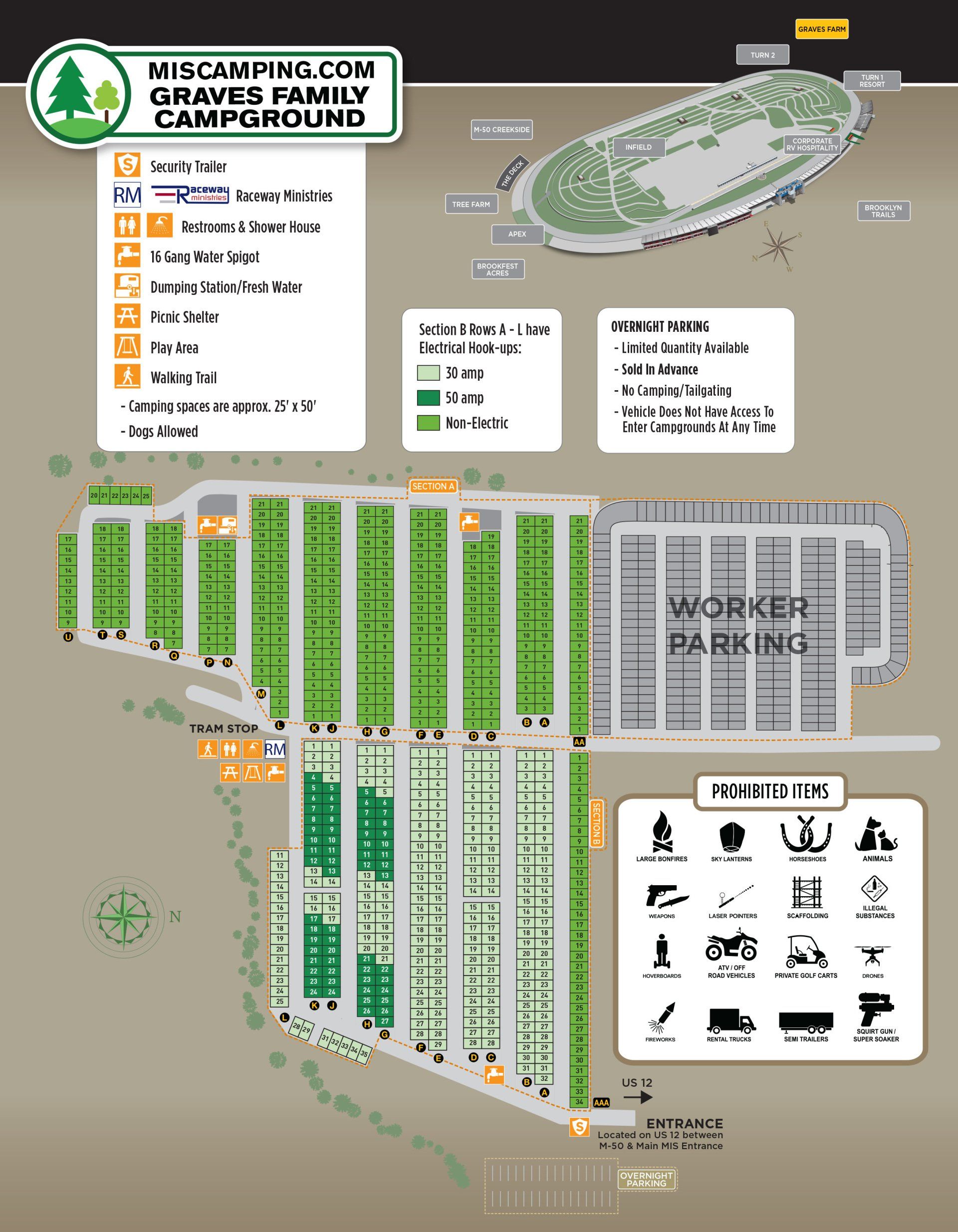 Graves Farm Map - Michigan International Speedway