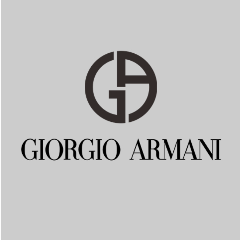 Giorgio Armani logo: a circular emblem with the letters 