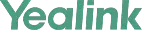 Yealink wordmark in teal.