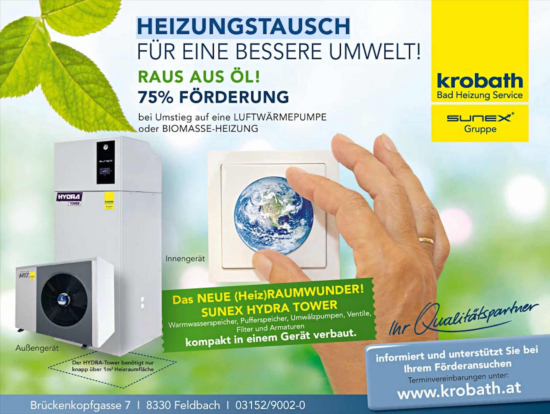 A poster with a picture of a solar panel and the words jetzt effizient strom erzeugen