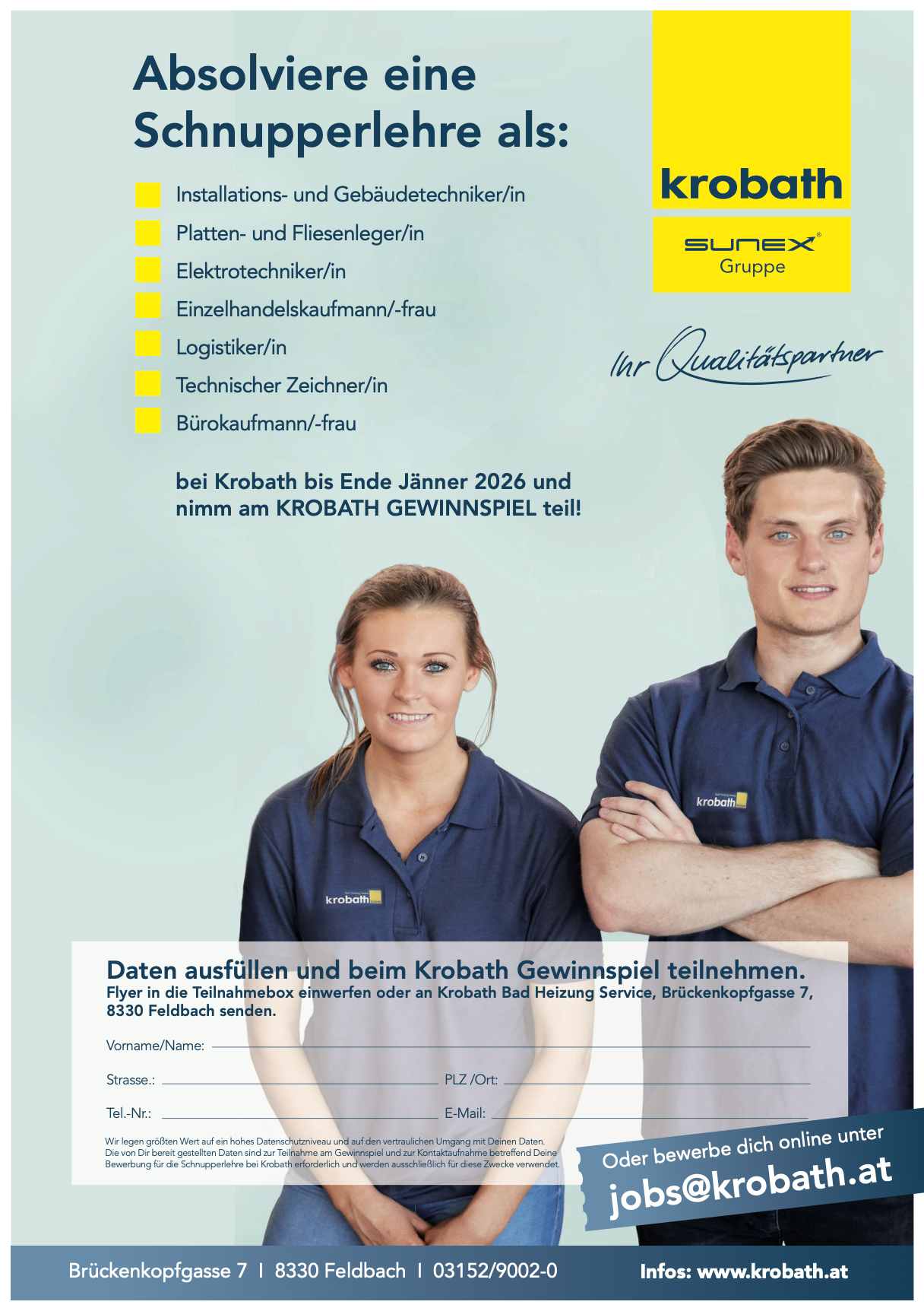 krobath, Lehrlinge, Gewinnspiel