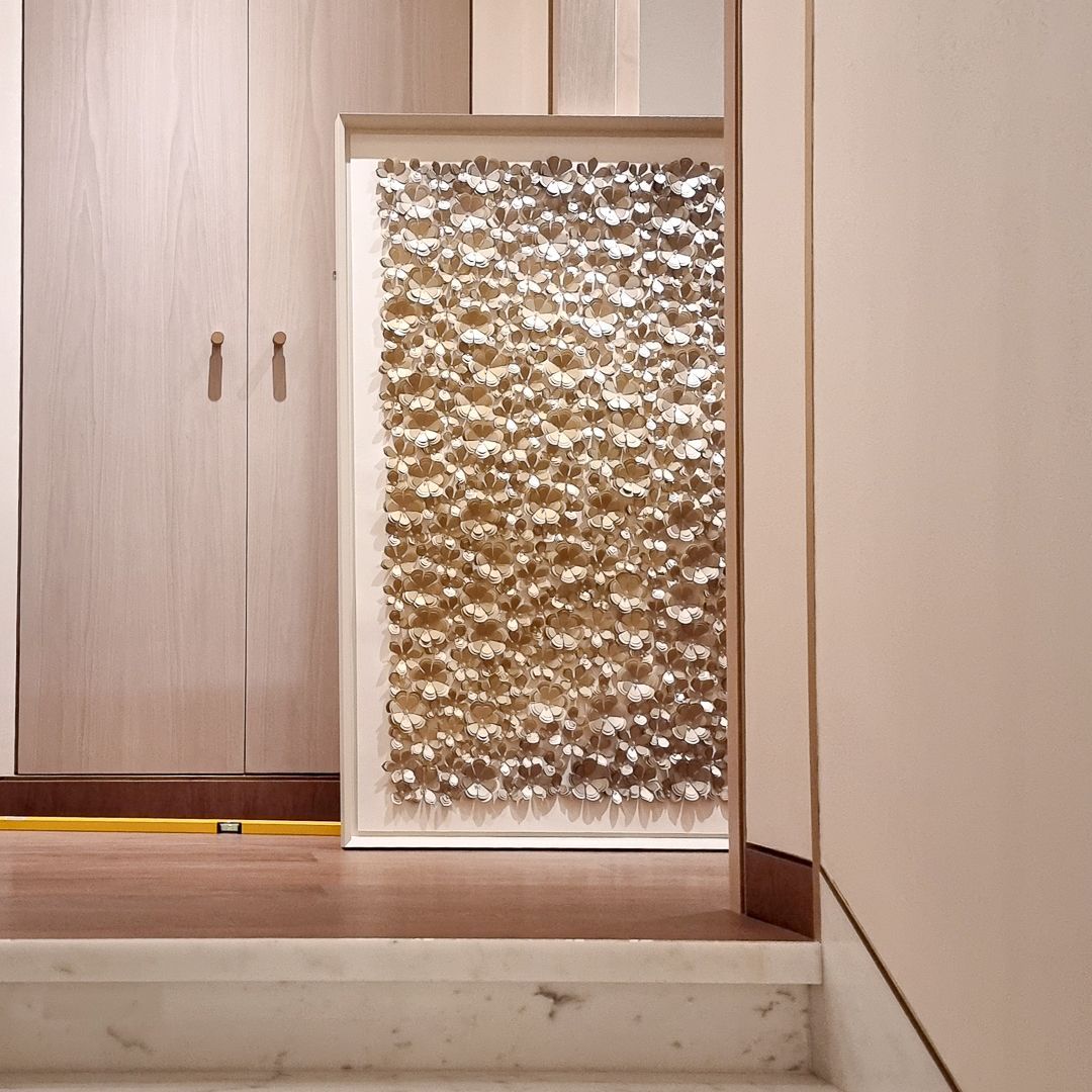 Art installation of bespoke curated artworks in hotel private residences in Dubai Art consultancy Dubai