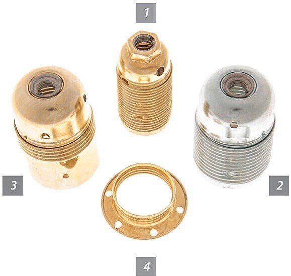 Portalampada di vari materiali e dimensioni