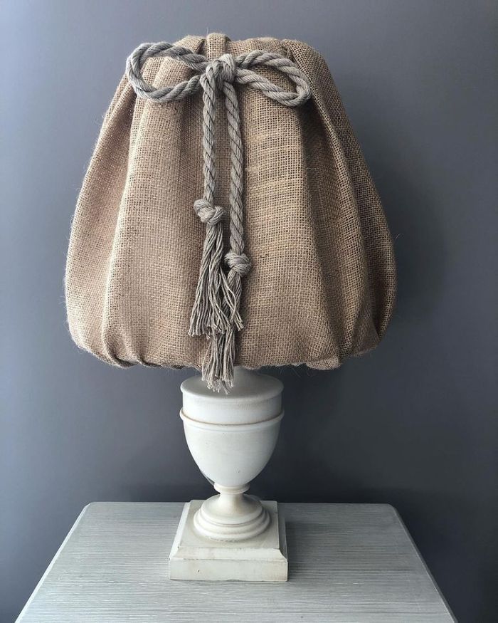 Paralume personalizzato in stoffa grezza