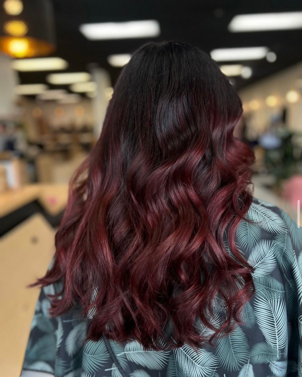 vivid and vibrant haircolor, balayage, red balayage 