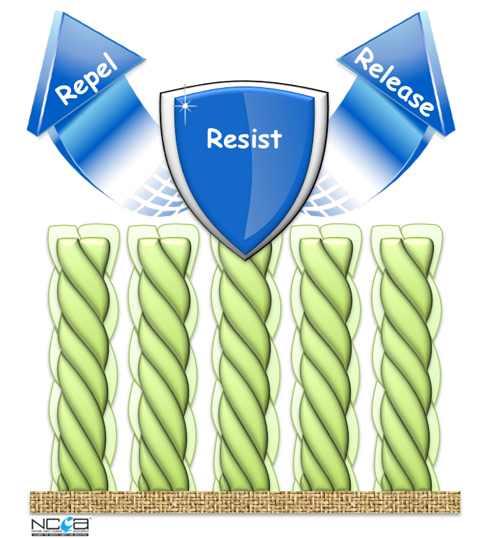 A blue shield with the word resist on it