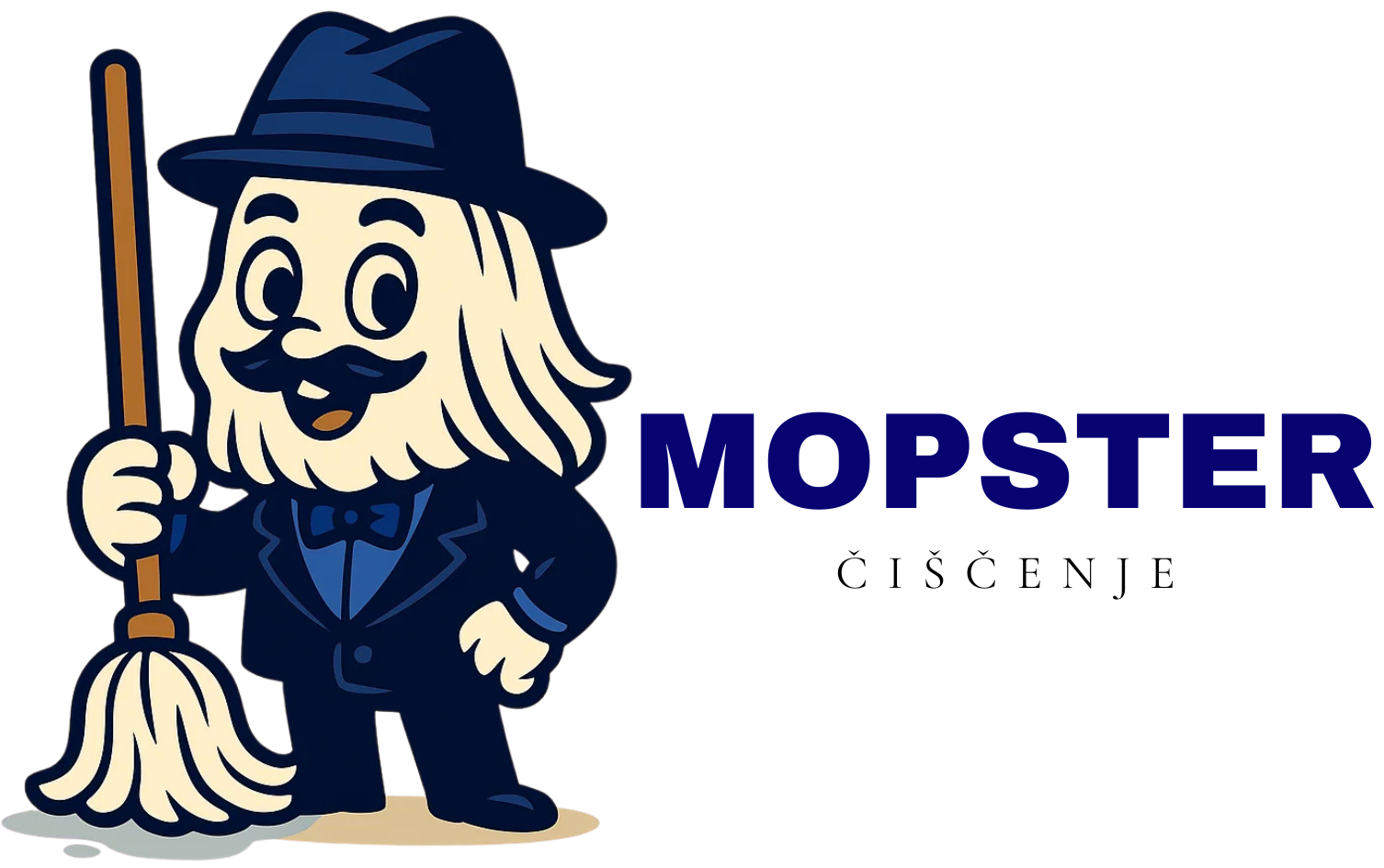 Blue logo for cleaning service