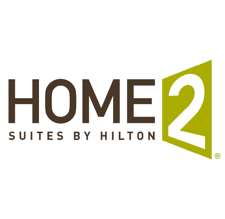 a logo for home 2 suites by hilton