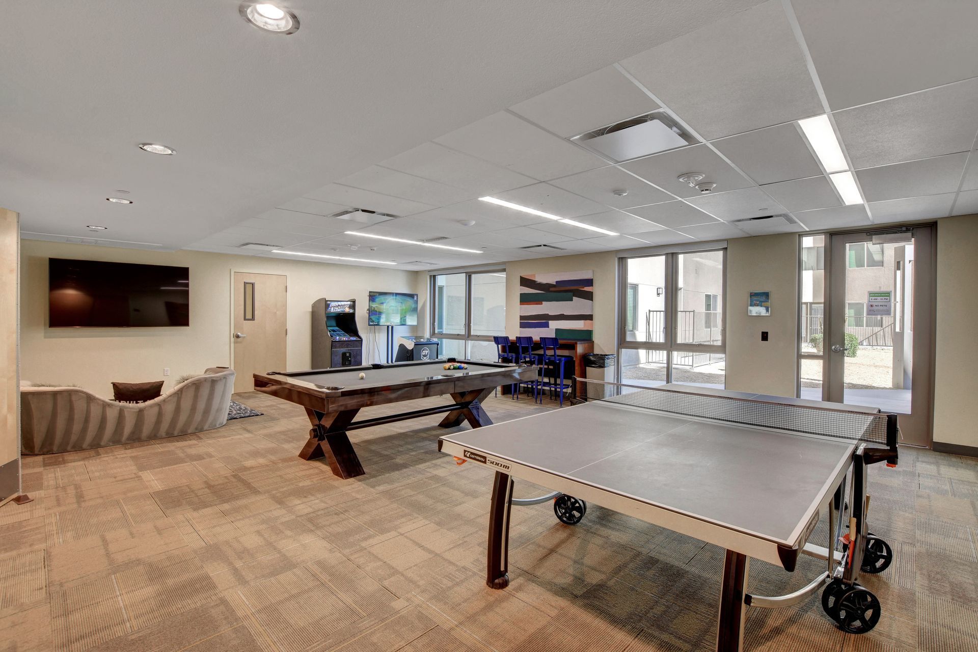 Clubroom with Billiards and Table Tennis at 1055