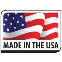 American flag with the text “MADE IN THE USA”
