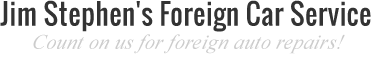 Jim Stephen's Foreign Car Service Count on us for foreign auto repairs! Logo