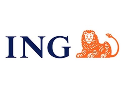 The ing logo has an orange lion on it