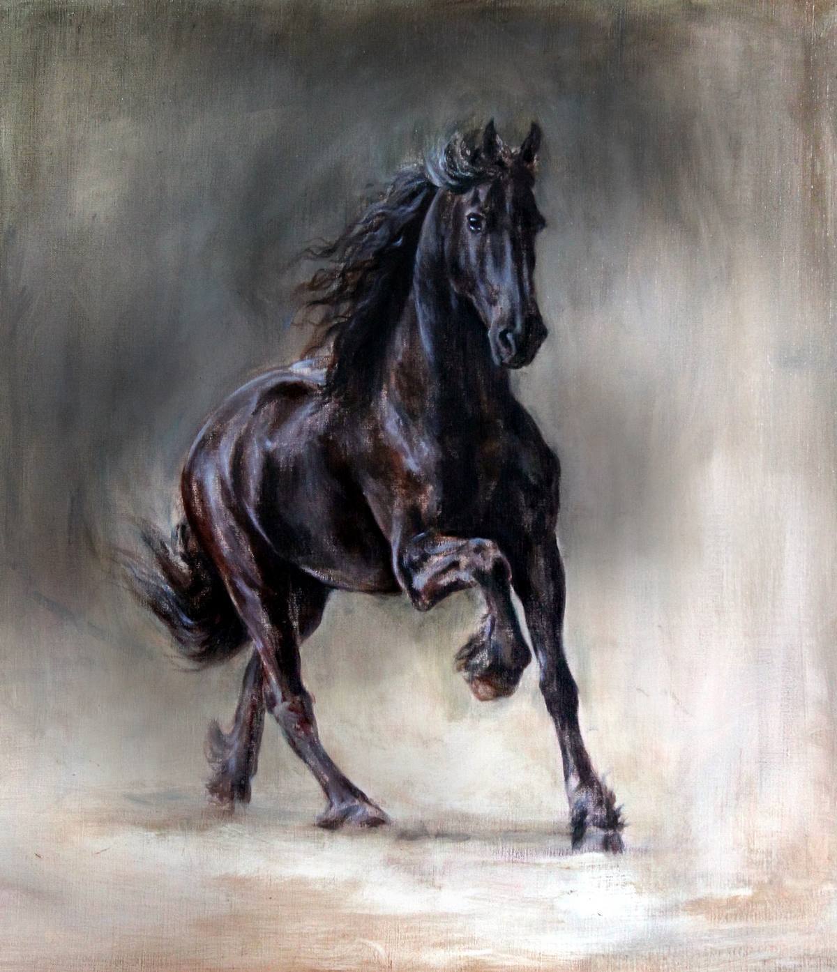 Андалузская лошадь картина