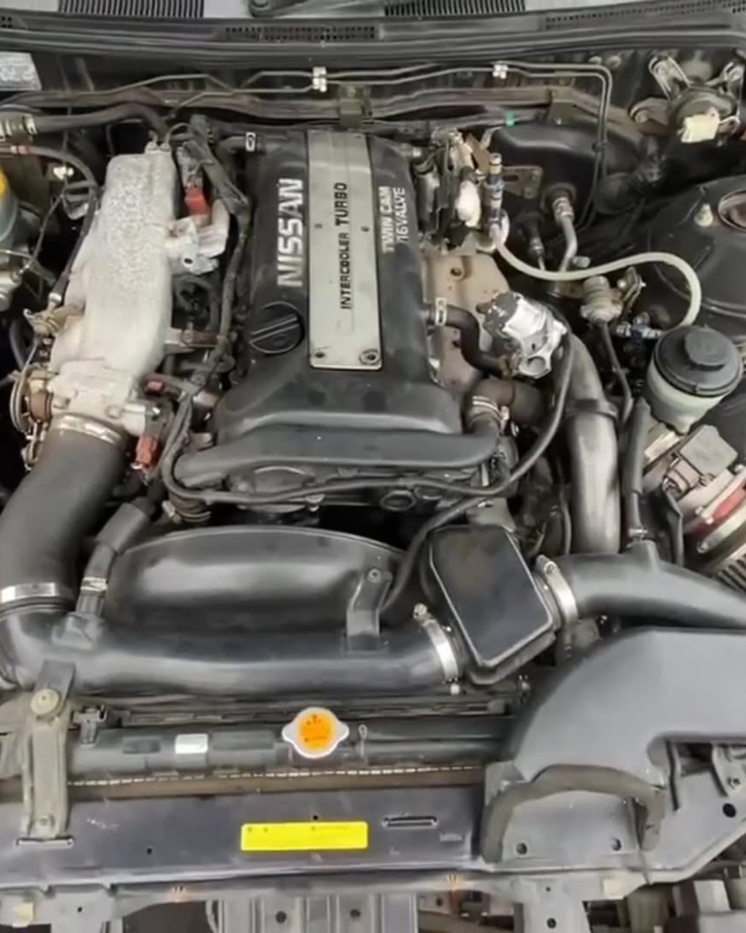 Nissan Sr20det Engine Bay; Black Engine Cover — Amrix Automotive In Sefton, NSW