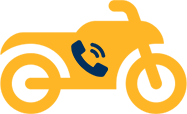 Phone on motorcycle icon