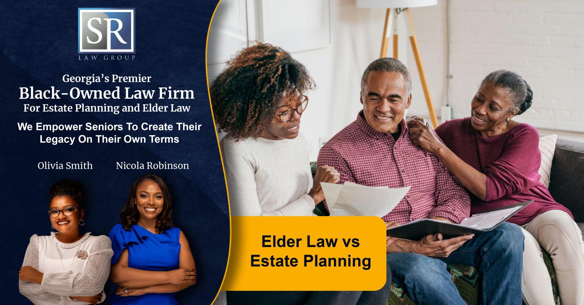A family is sitting on a couch looking at papers.