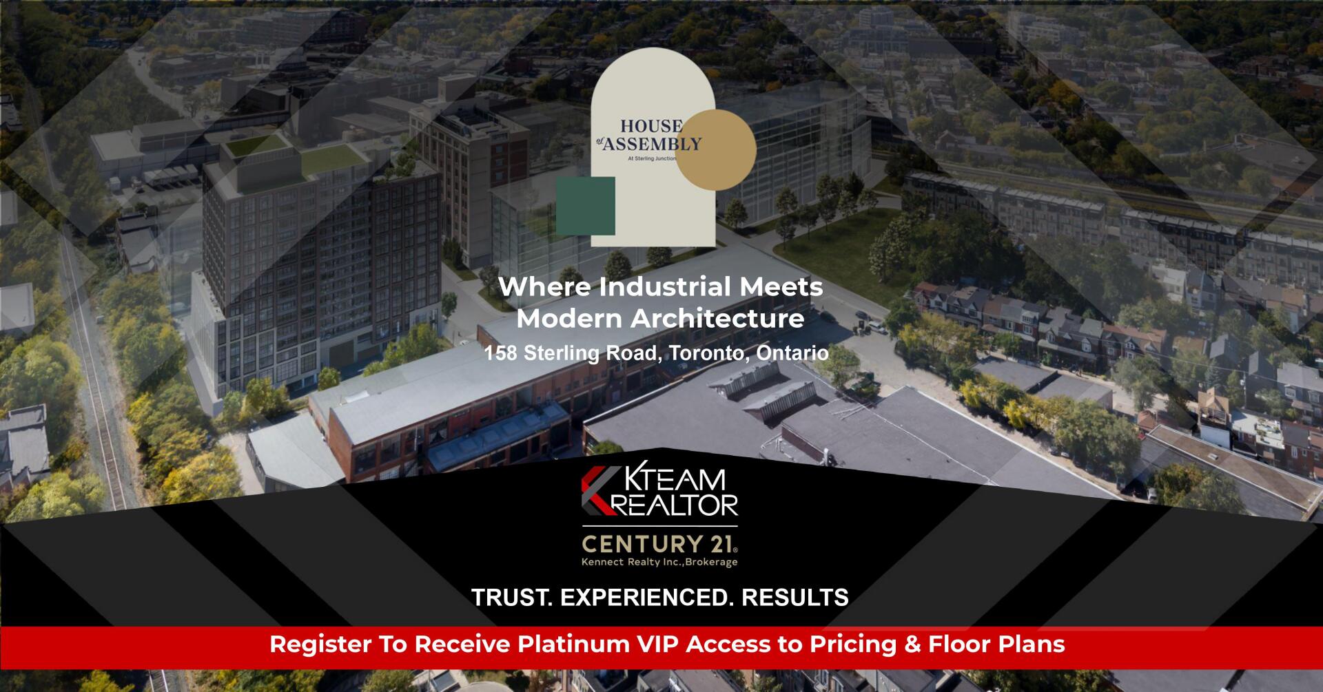 An aerial view of a building with the words century 21 on the bottom