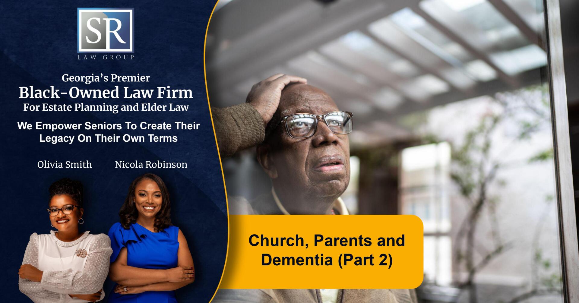 A man with glasses is standing next to two women.