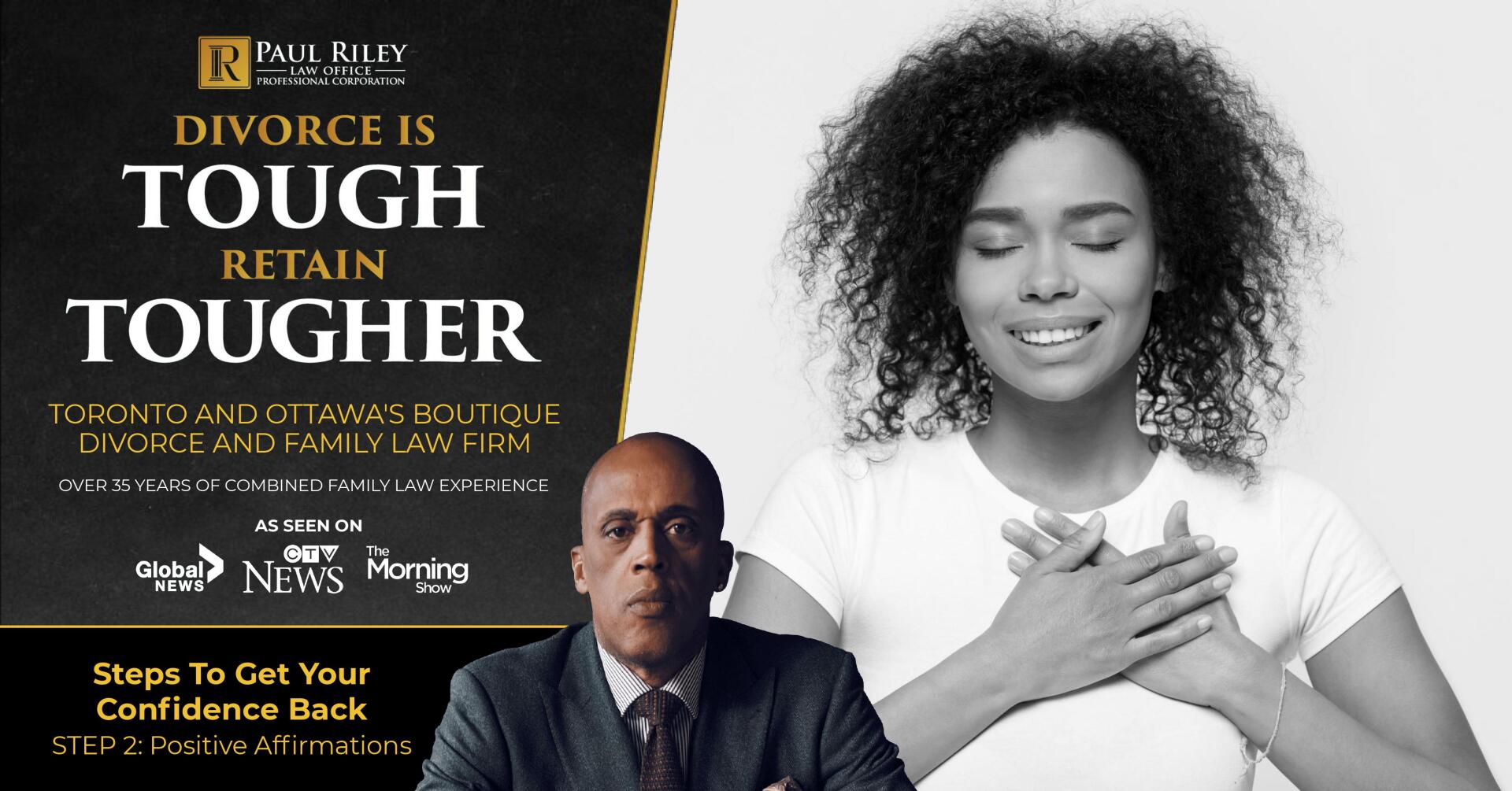 A man in a suit and tie is standing next to a woman with her hands on her chest.