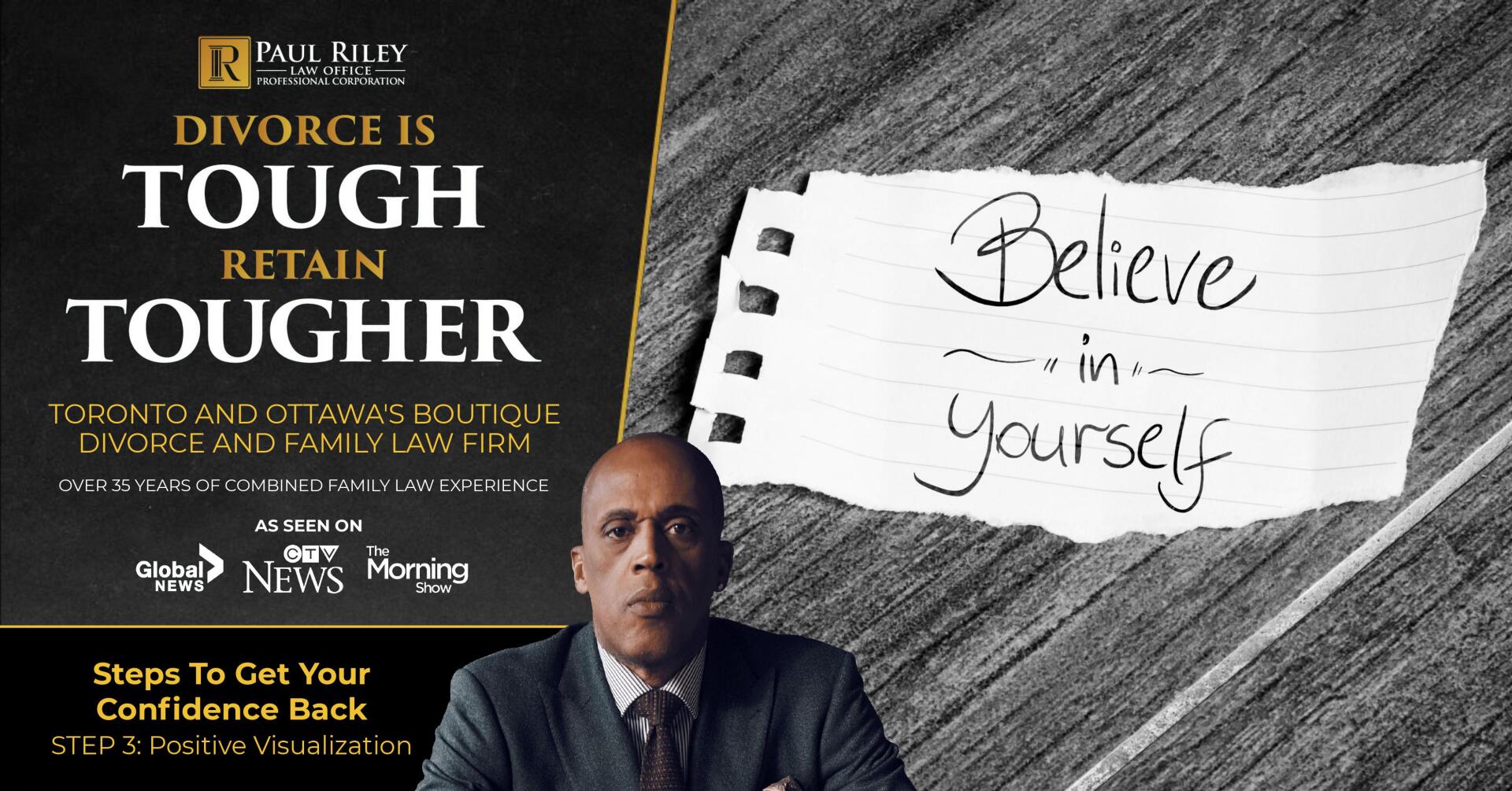 A poster that says divorce is tough retain tougher