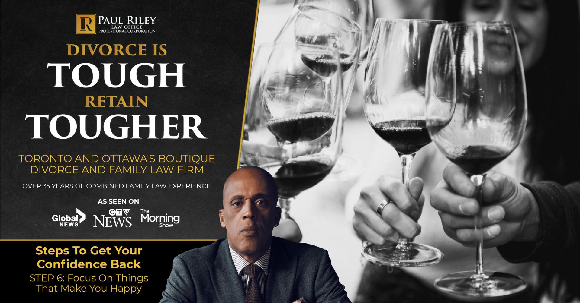 A poster that says divorce is tough retain tougher