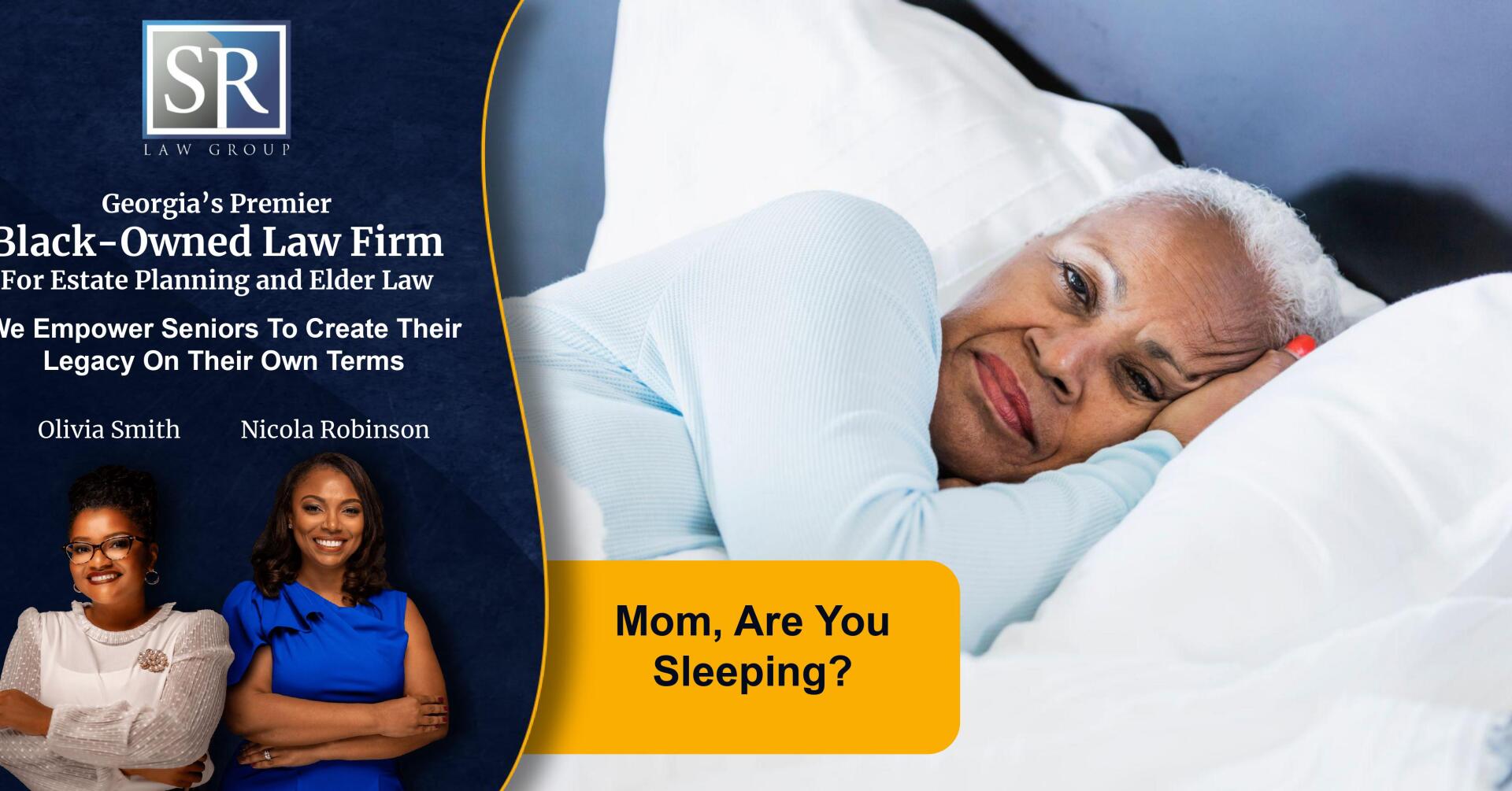 A woman is sleeping in a bed next to two women.