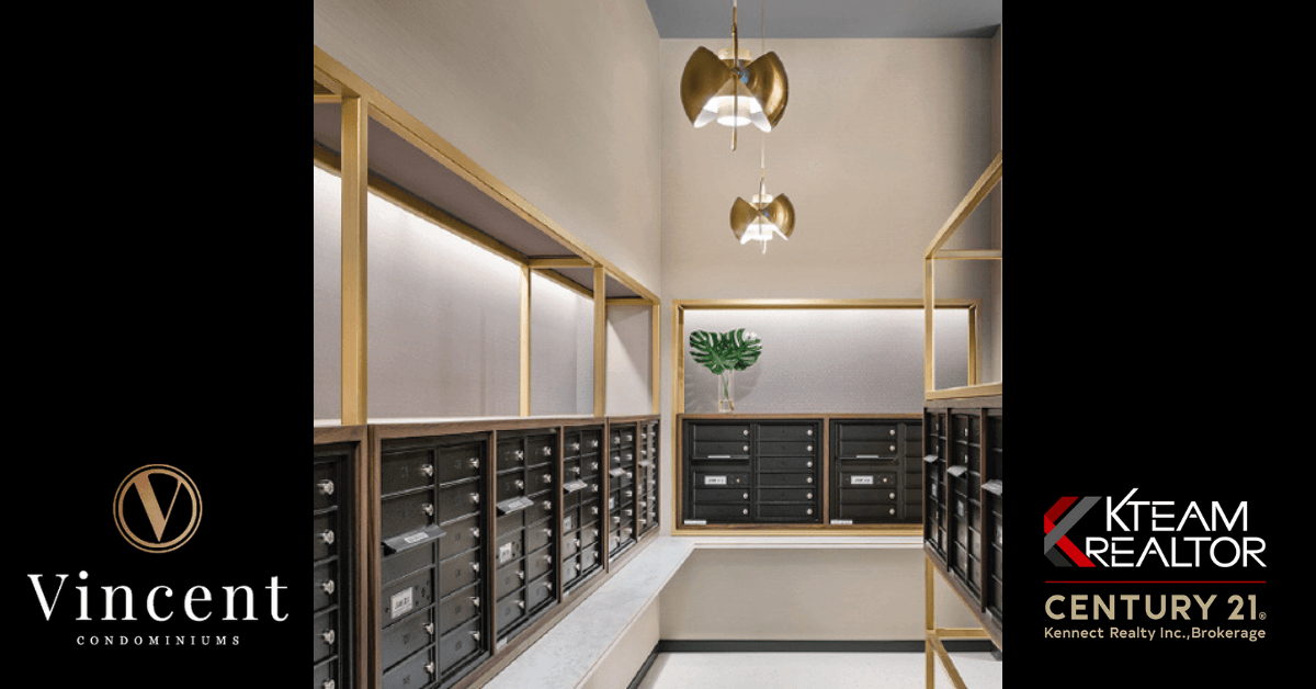 An advertisement for vincent century 21 shows a mail room