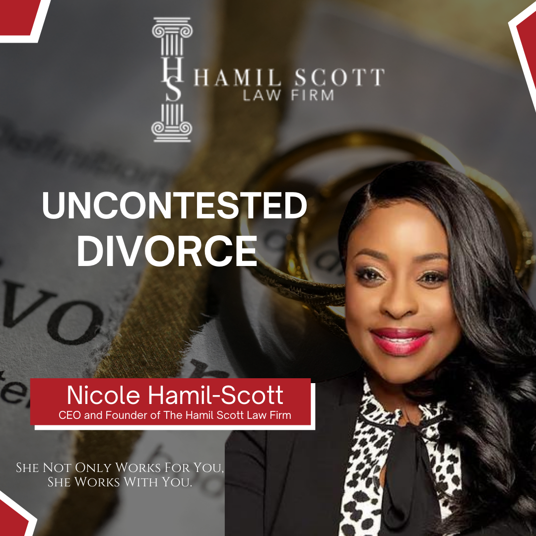 An advertisement for nicole hamil scott law firm