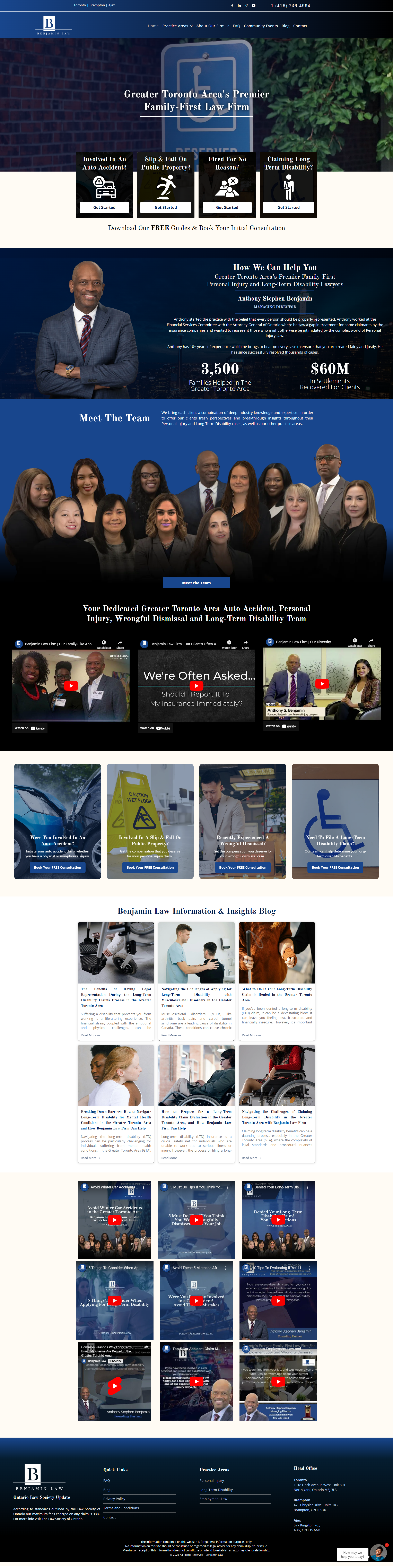 A screenshot of a website with a group of people on it.