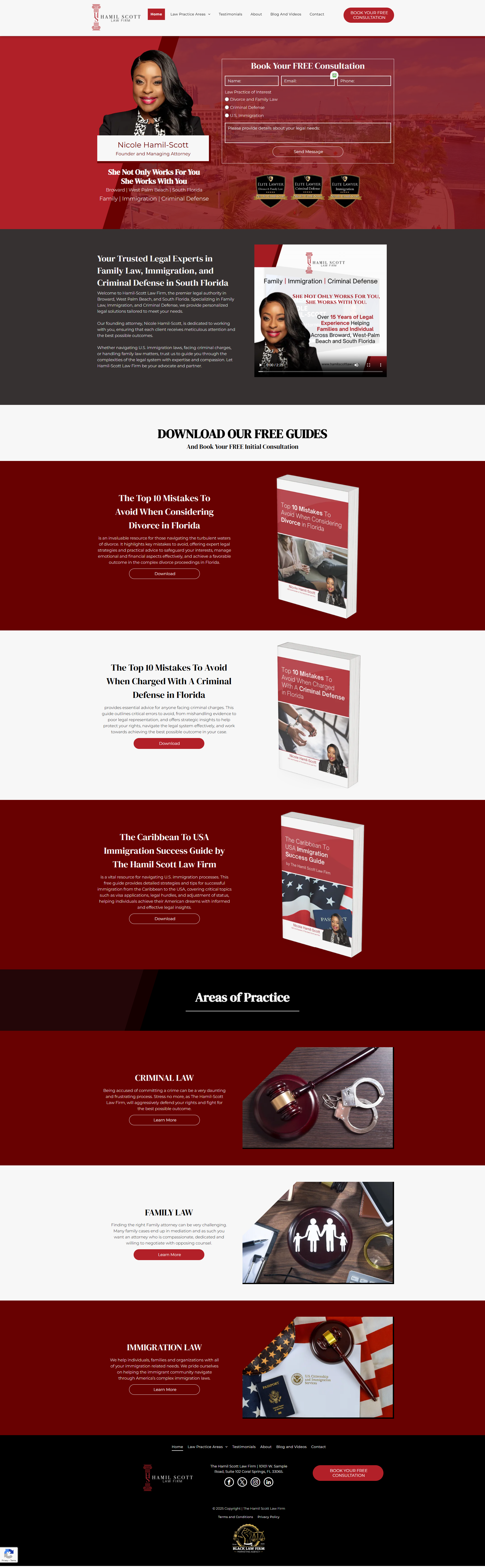 A screenshot of a landing page for a website.