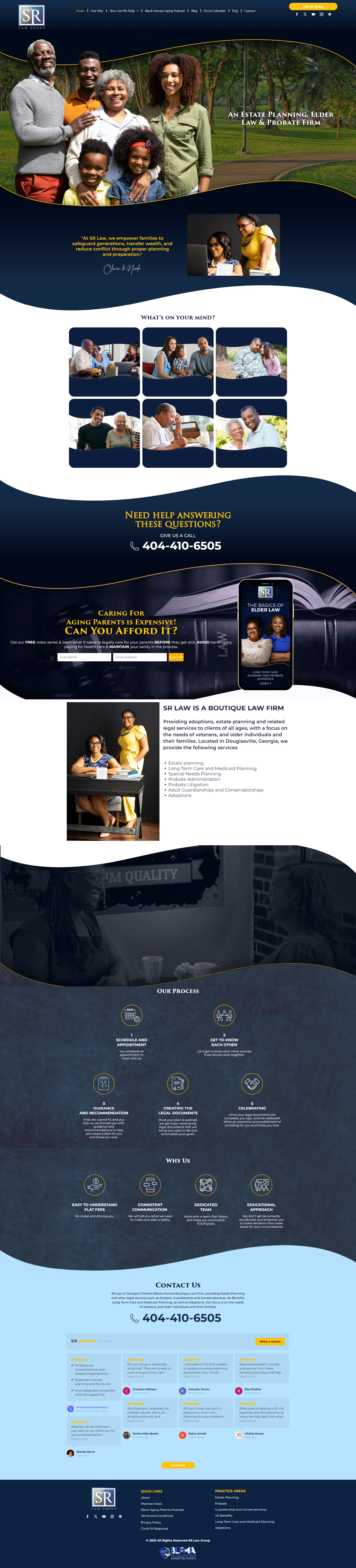 A screenshot of a website with a picture of a group of people on it.