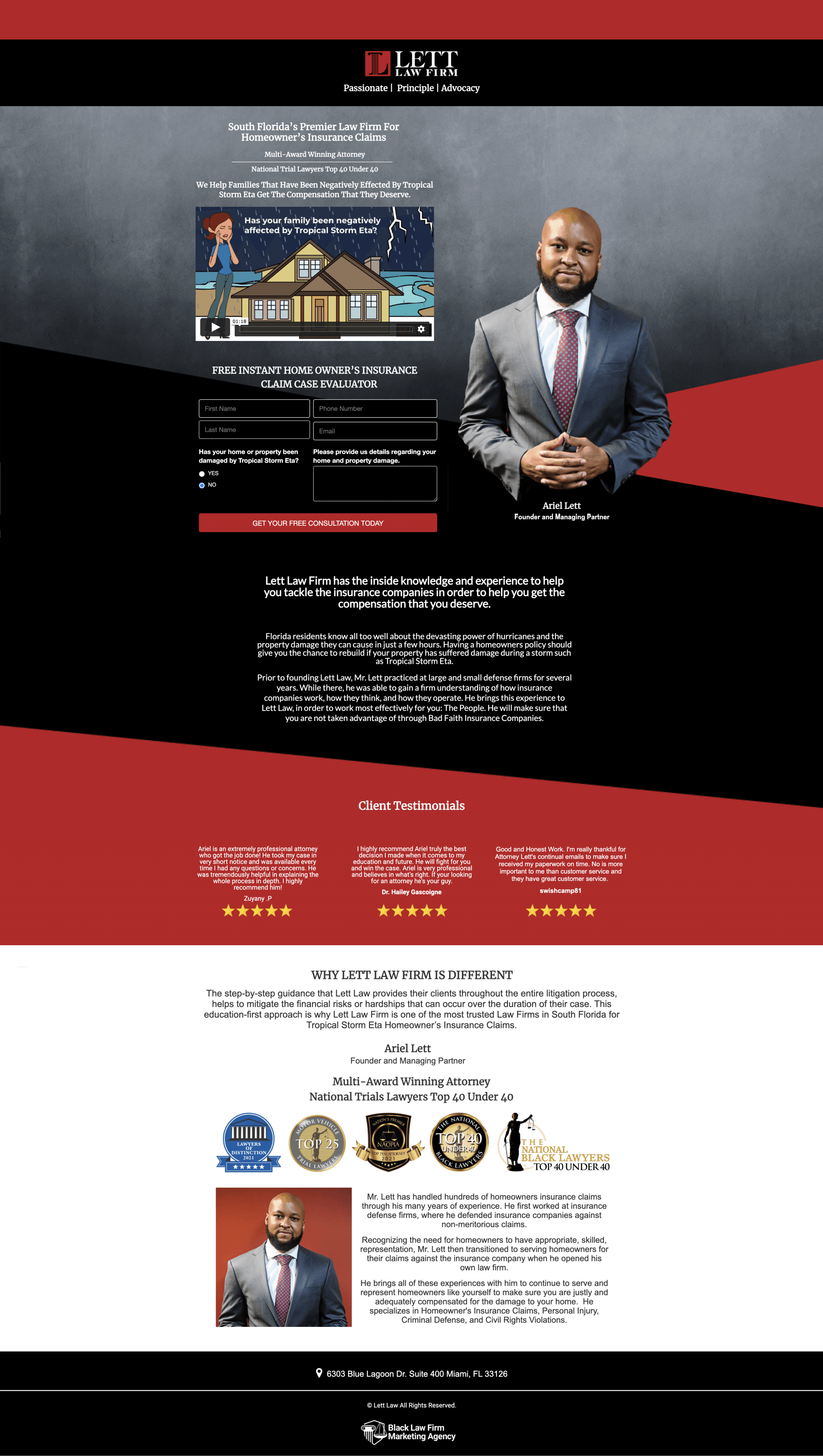 A man in a suit and tie is standing on a website.