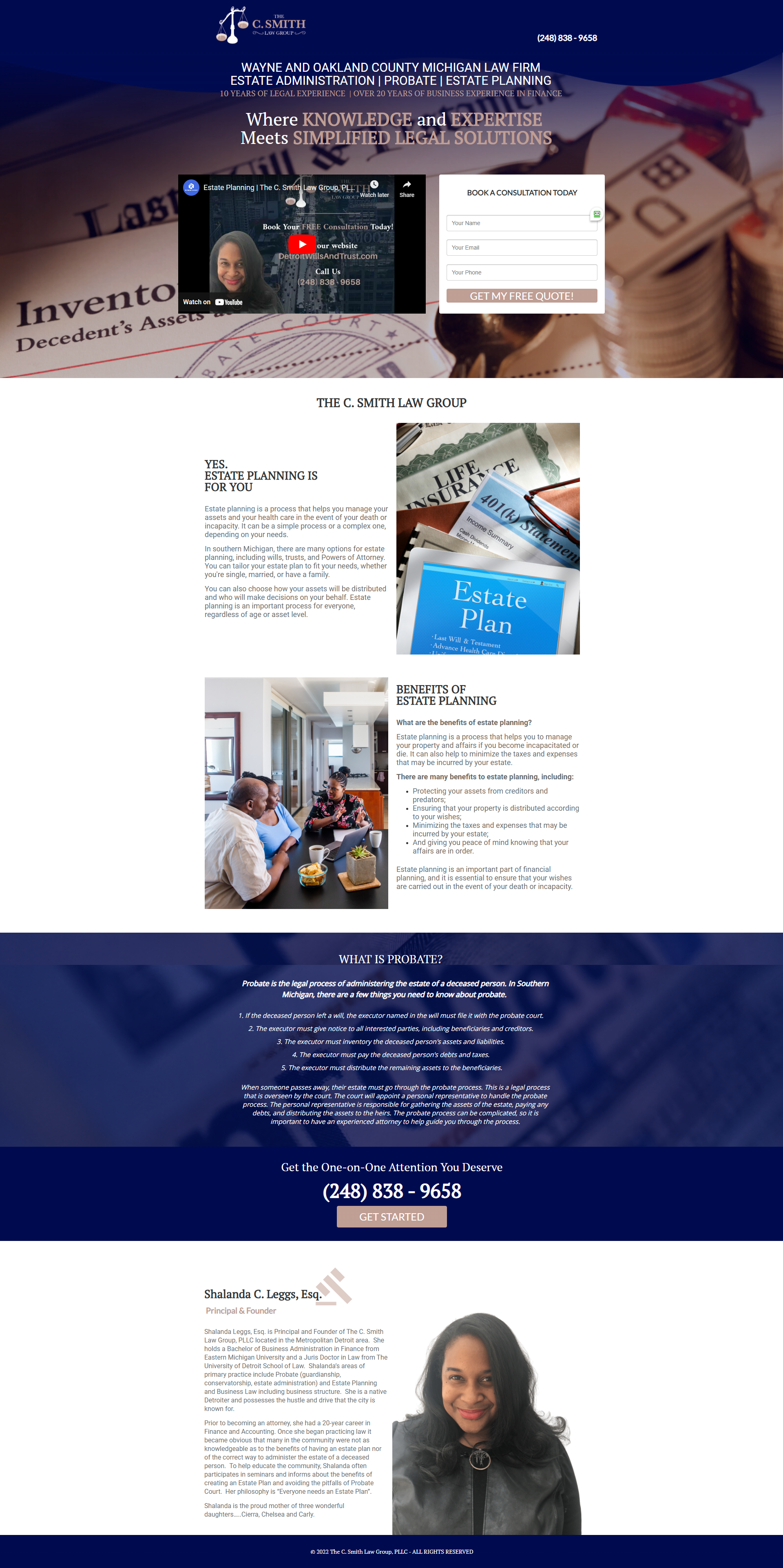 A screenshot of a website with a woman holding a stack of money.