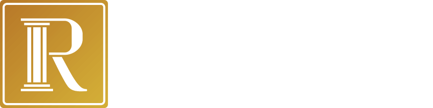 The letter r is in a gold square on a white background.