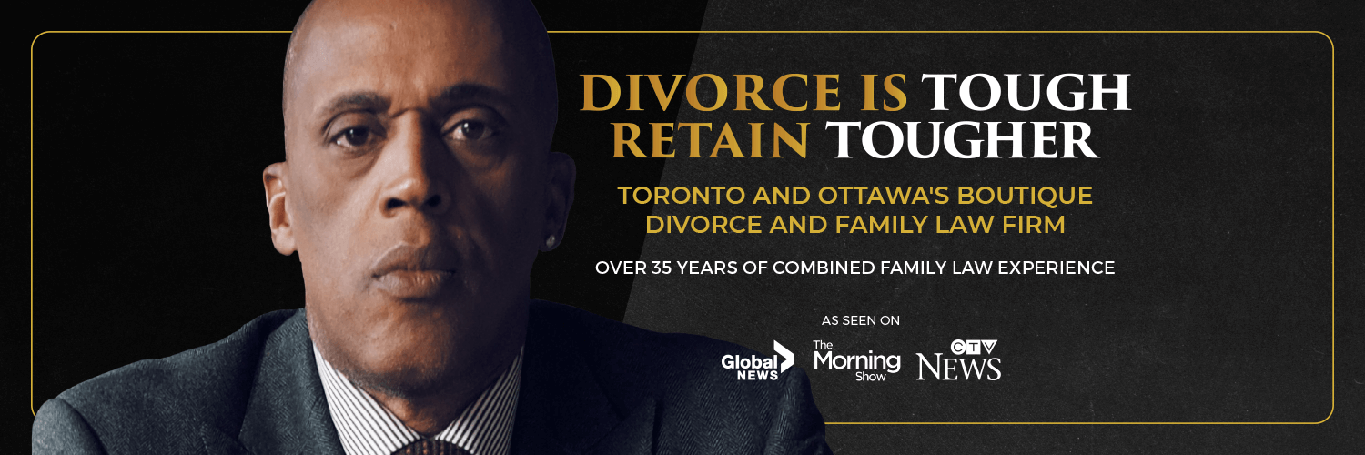 A man in a suit and tie is standing in front of a sign that says divorce is tough retain tougher