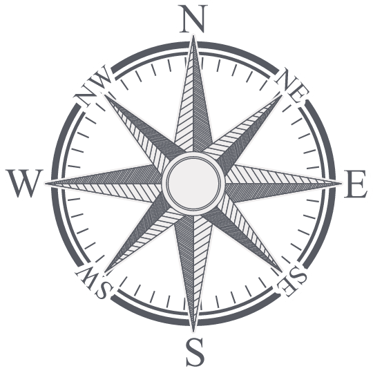 graphic of a compass