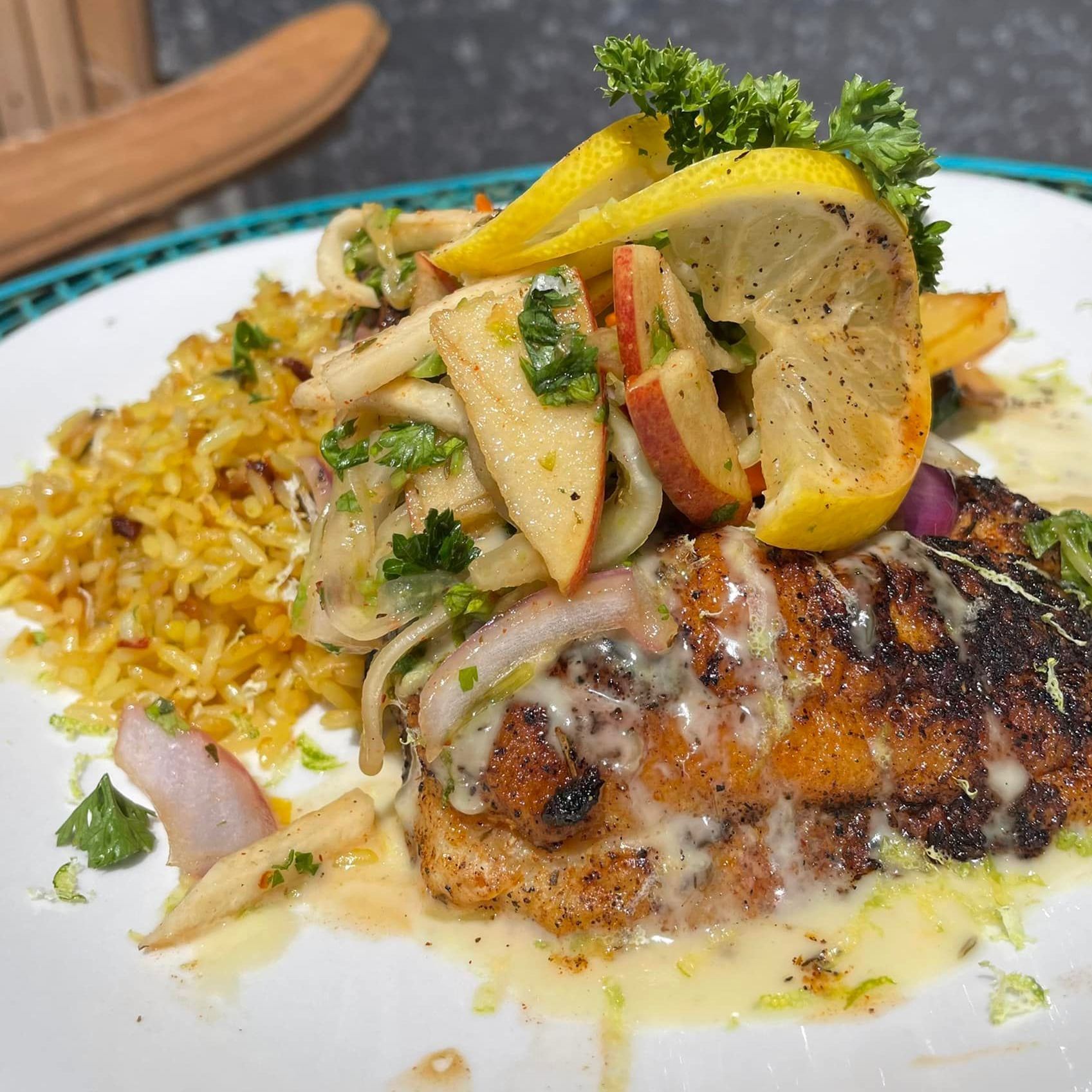 seasoned and grilled red snapper