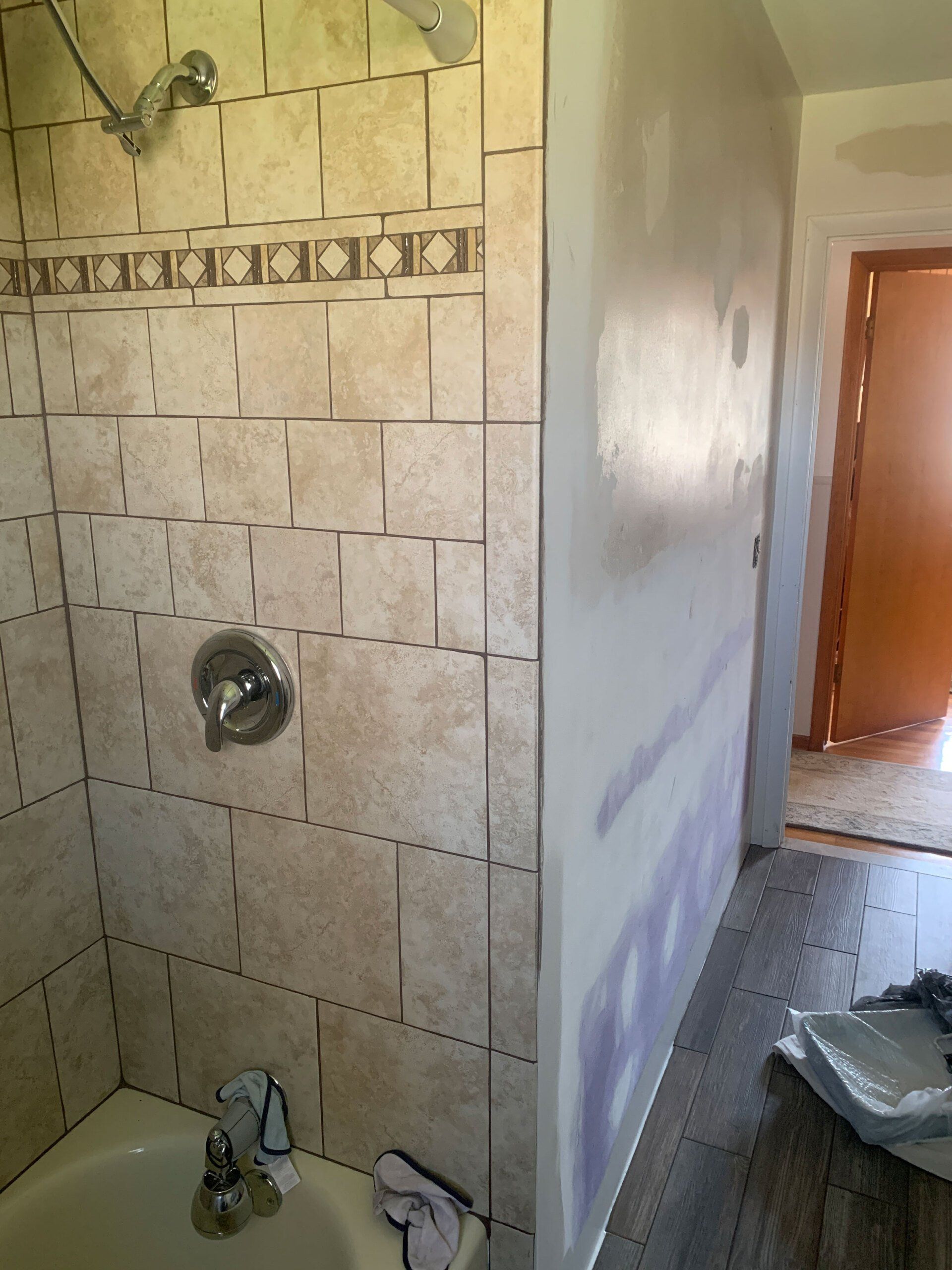 Before Bathroom Sheetrock — Chittenango, NY — J & J Painting and Son