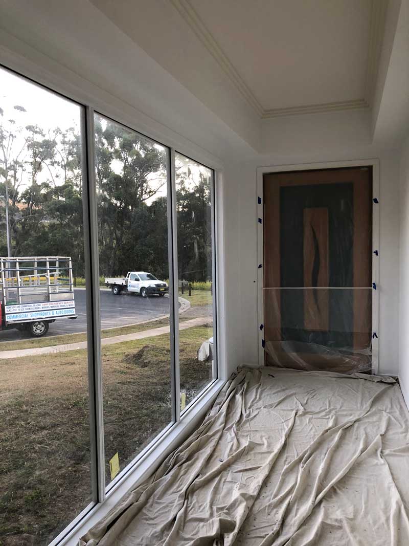 painting in room with window