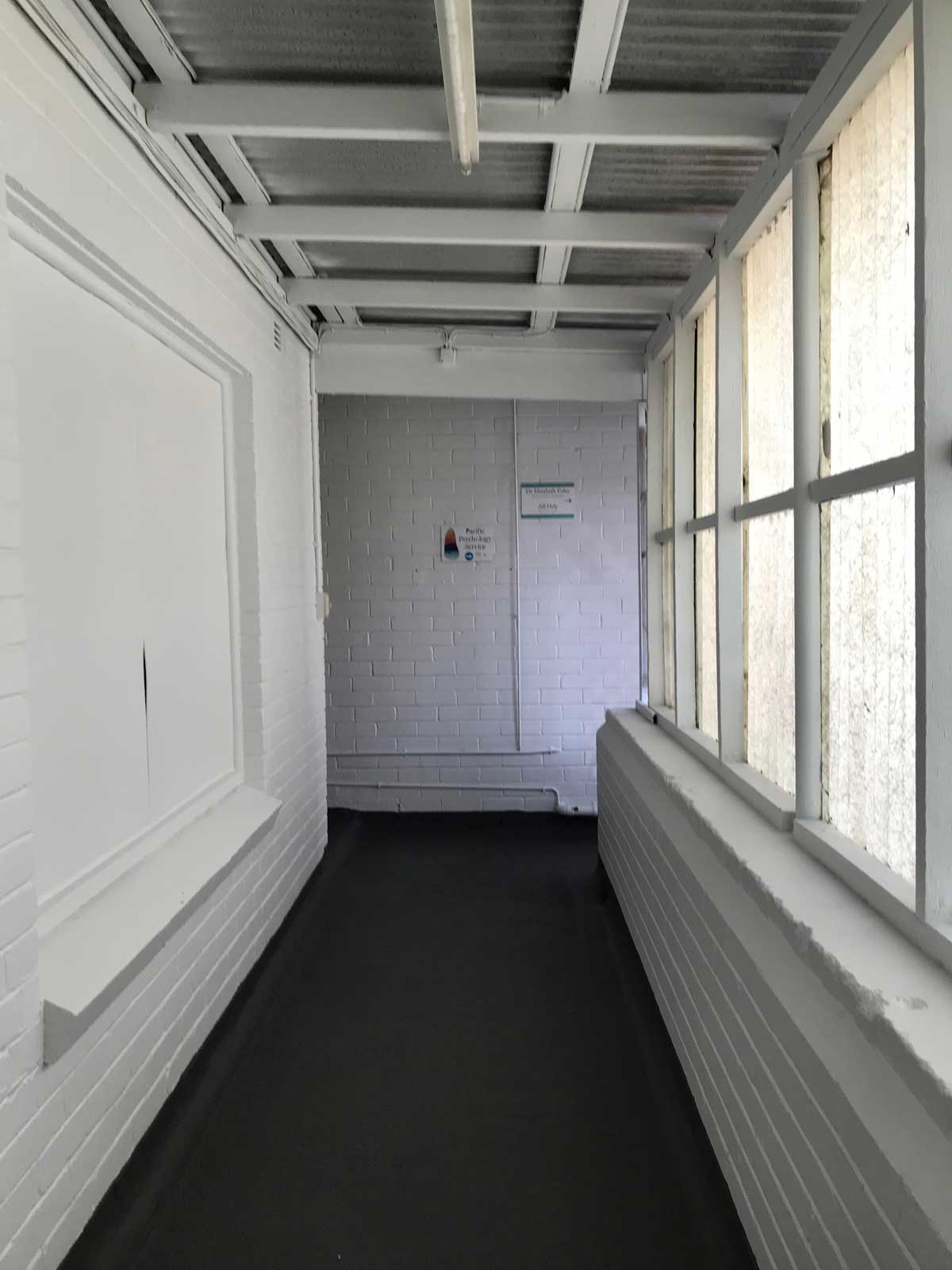 painting services done in a hallway with window