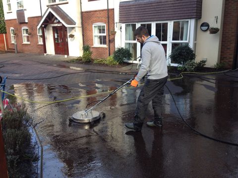 pressure washing a car park by All Surface Care