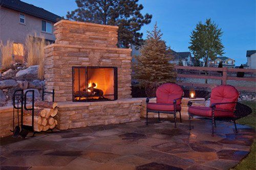Fireplace In Patio