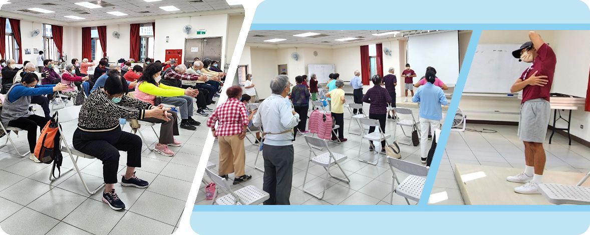 ▲士林運動中心至士林區福林里，提供長者公益健康促進指導課程服務