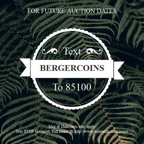 Auction Dates — Loveland, CO — Berger Coins